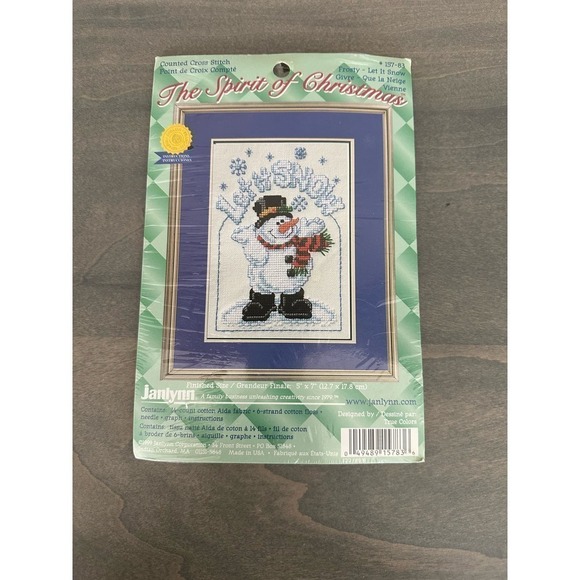 Janlynn Counted Cross Stitch The Spirit of Christmas Frosty Let It Snow 157-83 - Picture 1 of 5